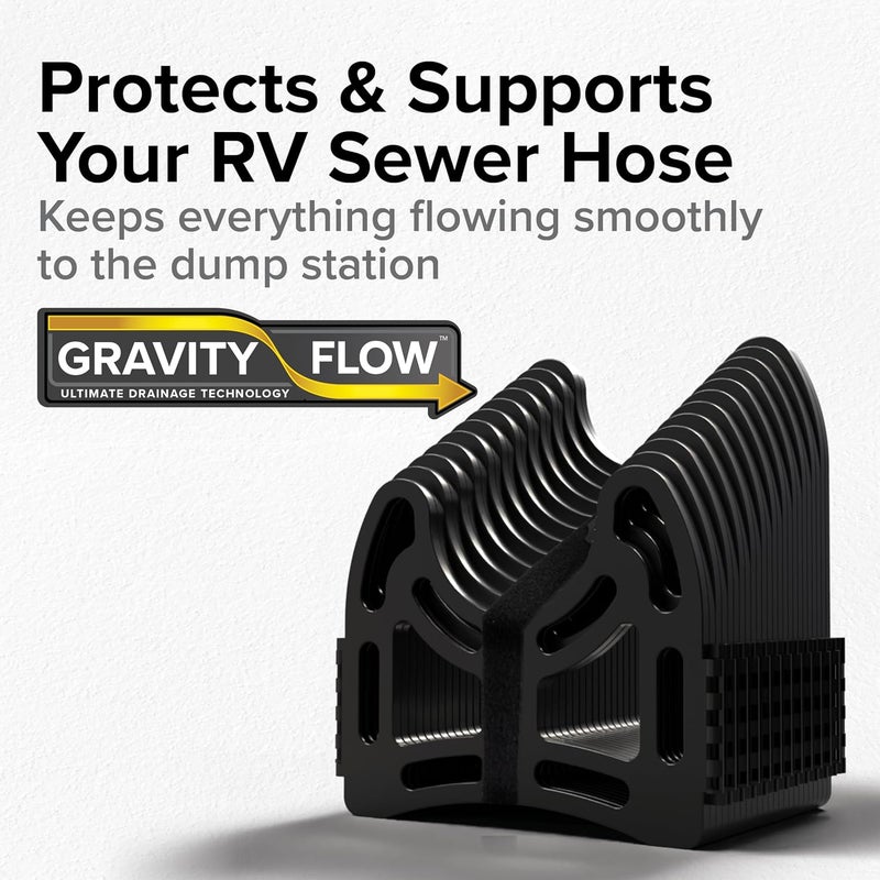 Camco دعم خرطوم الصرف RV بطول 30 قدم - تصميم مرن قابل للتلسكوب لتجنب العقبات واحتضان عميق لتأمين خرطوم الصرف RV - جاهز للاستخدام ومطوي لتخزين RV (43061) - Image 4